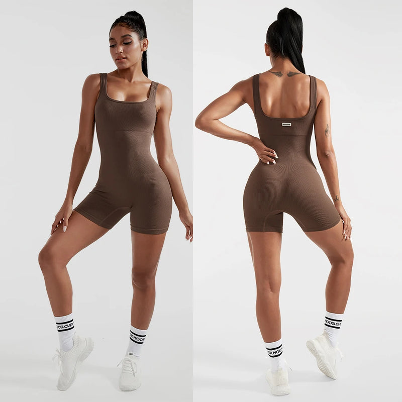 Romper Selveeless  Fitness Bodysuit  Sportswear Women Jumpsuit Buttery-Soft One-Piece Playsuit Yoga Suits Tracksuits Women