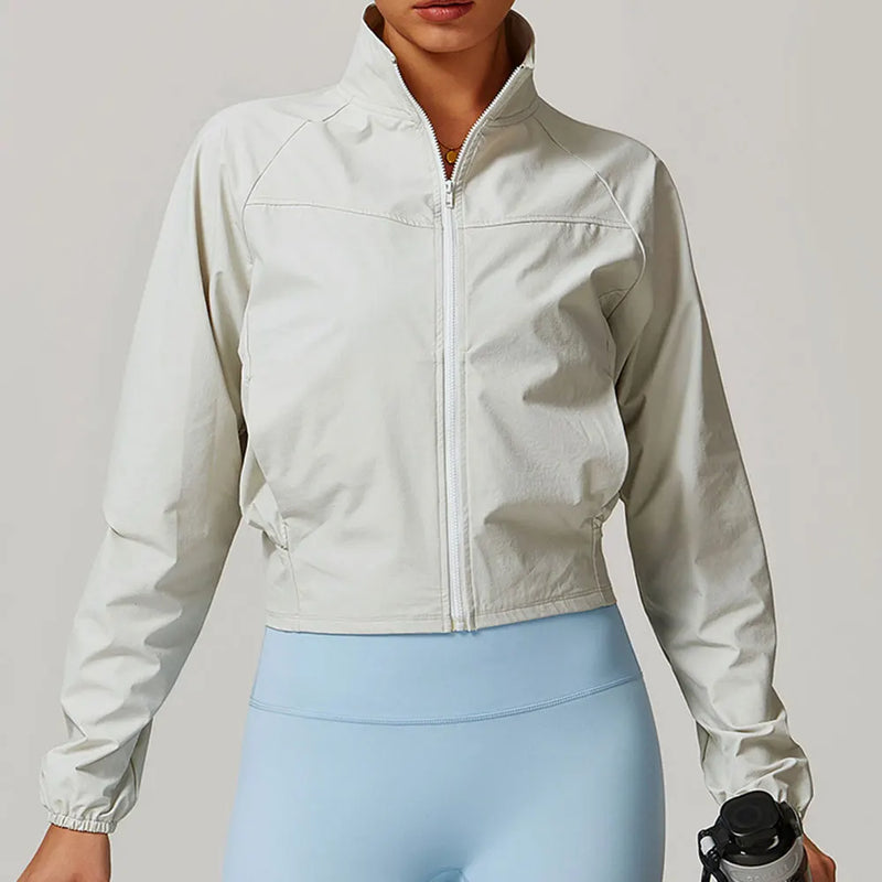 Yoga Long Sleeve Women's Jackets Windproof Running Coat Gym Push Up Fitness Tight Tops Quick-Dry Breathable Sports Jacket Women