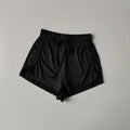 Sports Shorts for Women's Fake Two-piece High Waisted Drawstring Quick Drying Yoga Running Shorts for External Wear Clothing