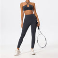 Ctenkevet Two-Piece Women's Sports Set Chest Crossover Yoga Clothes Female Gym Bandeau Sports Bra Suits Sport Outfit For Woman