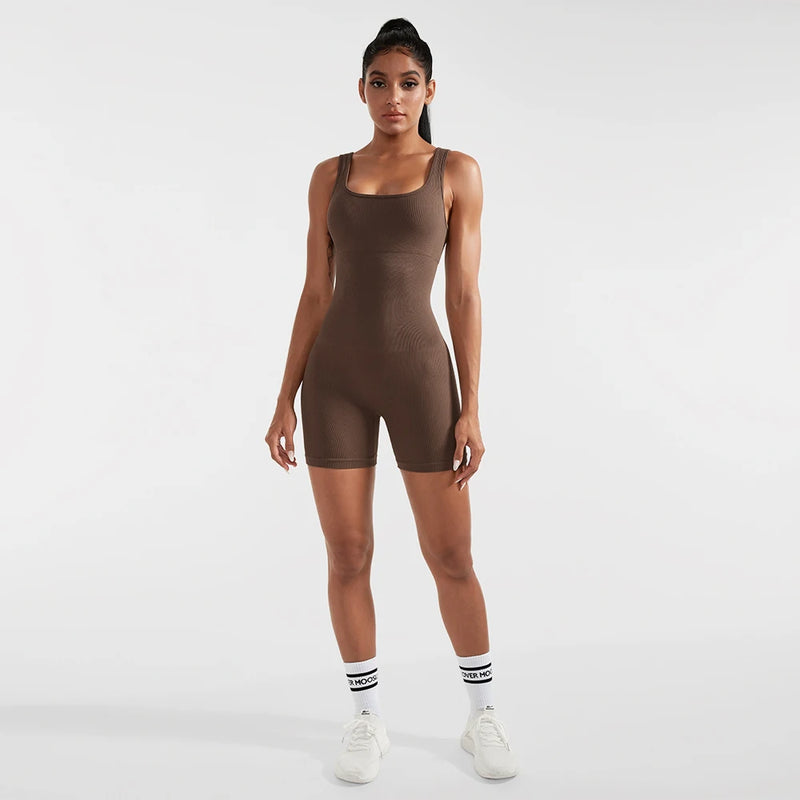 Romper Selveeless  Fitness Bodysuit  Sportswear Women Jumpsuit Buttery-Soft One-Piece Playsuit Yoga Suits Tracksuits Women