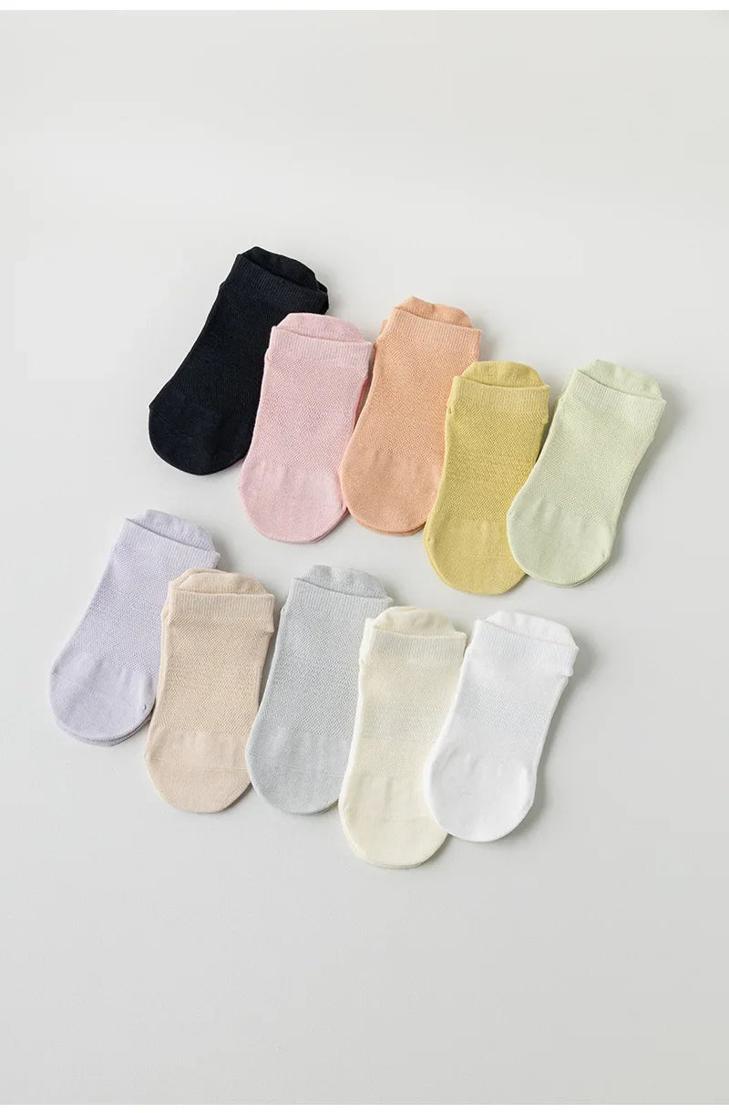 Mesh Breathable Yoga Socks Women Cotton Low Cut Short Gym Fitness Dance Sports Socks Professional Non-slip Floor Pilates Socks