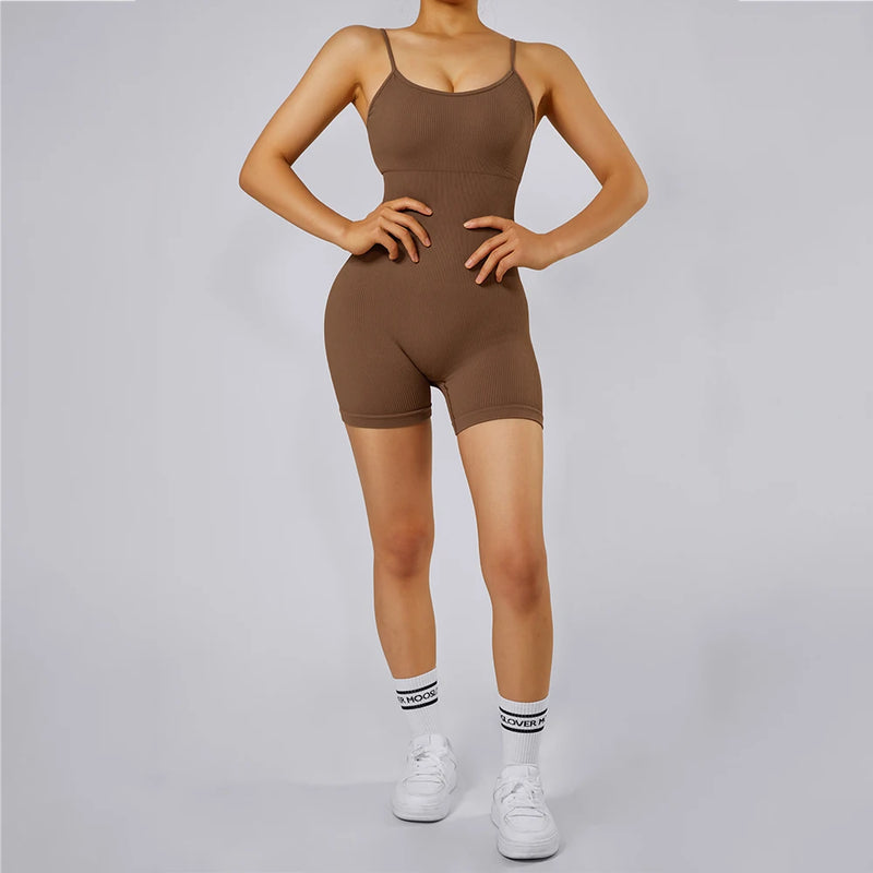 Romper Selveeless  Fitness Bodysuit  Sportswear Women Jumpsuit Buttery-Soft One-Piece Playsuit Yoga Suits Tracksuits Women