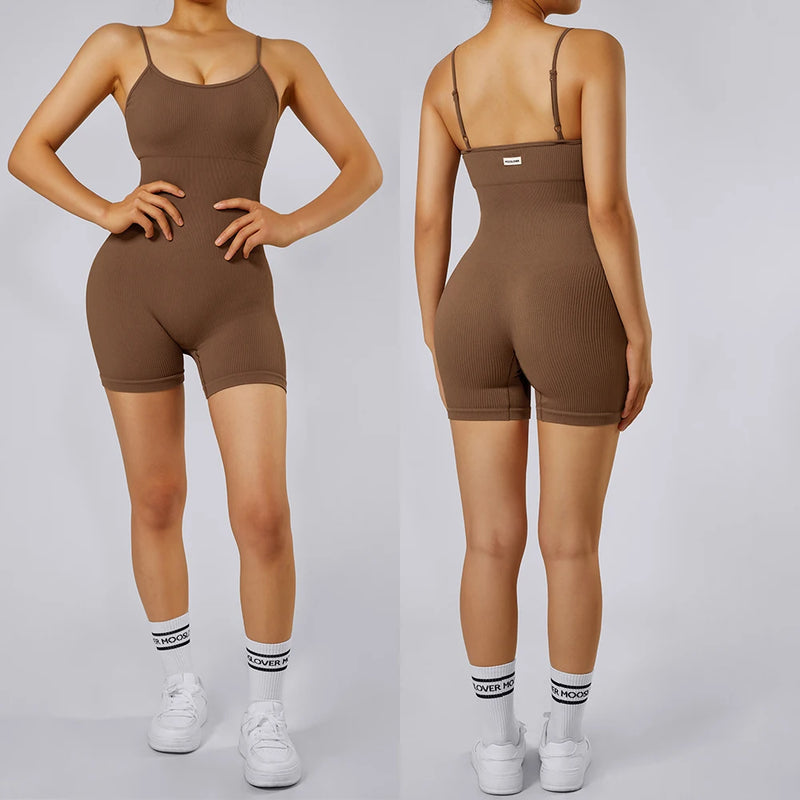 Romper Selveeless  Fitness Bodysuit  Sportswear Women Jumpsuit Buttery-Soft One-Piece Playsuit Yoga Suits Tracksuits Women