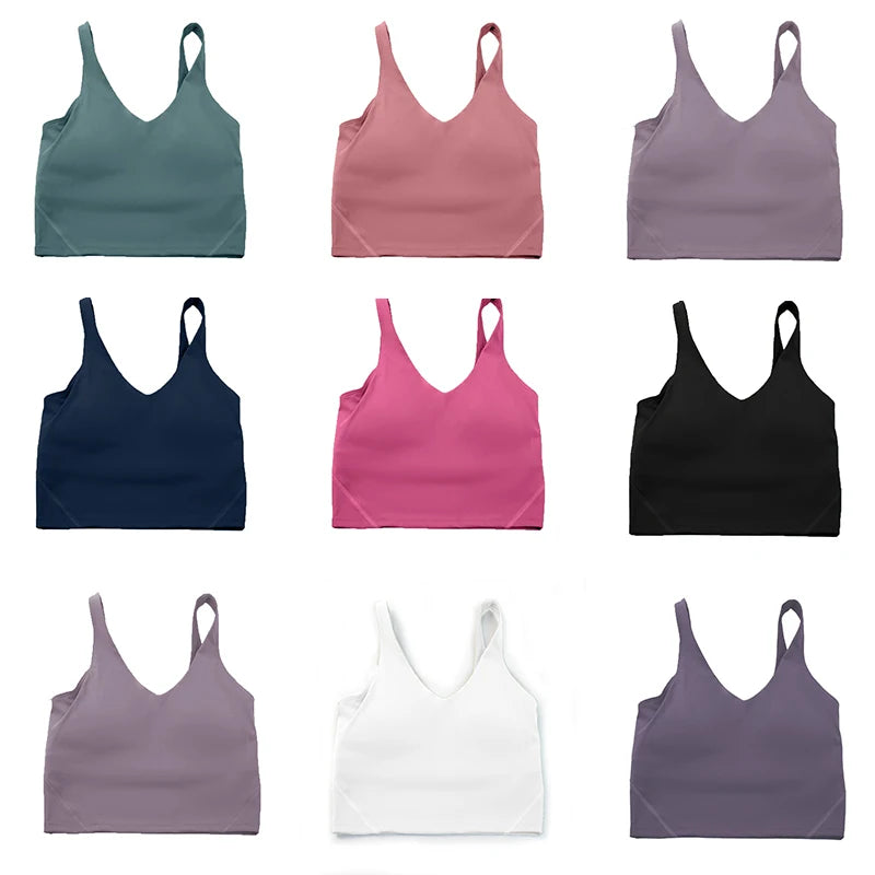 Sports yoga bra with a gathered U-back, high-quality sports cycling, fitness running, breathable quick drying women's bra