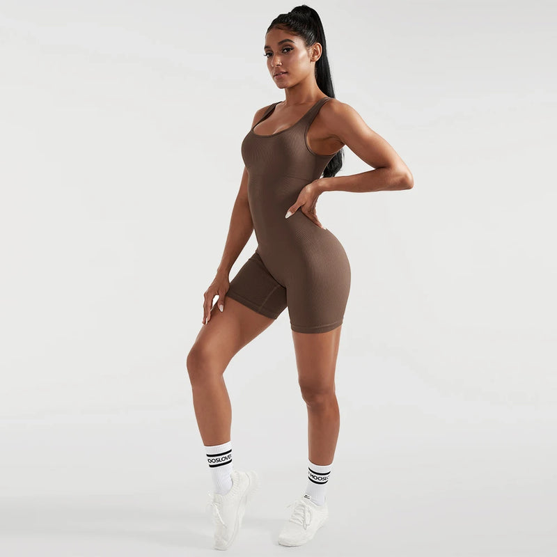 Romper Selveeless  Fitness Bodysuit  Sportswear Women Jumpsuit Buttery-Soft One-Piece Playsuit Yoga Suits Tracksuits Women