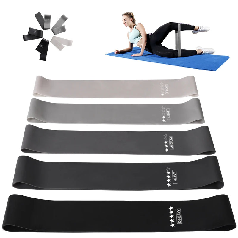 5 Different Levels resistance bands Pilates Sport Rubber Fitness Mini Bands Exercise Fitness Extender Workout Crossfit Equipment